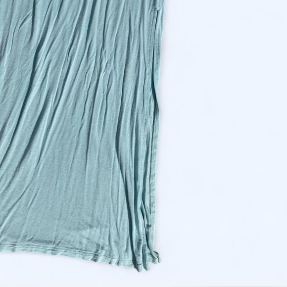 Light Blue Maxi Skirt with Side Slit - Picture 6 of 7